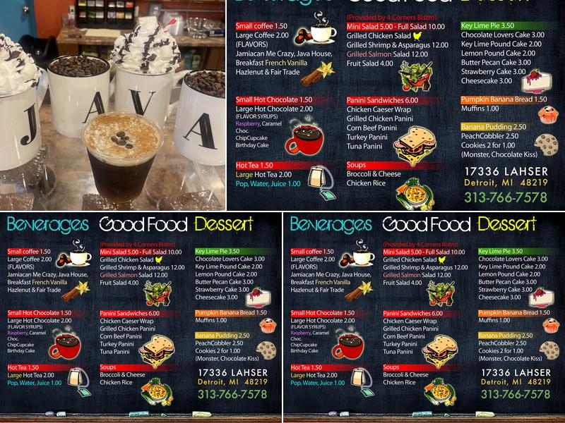 Motor City Java House Menu