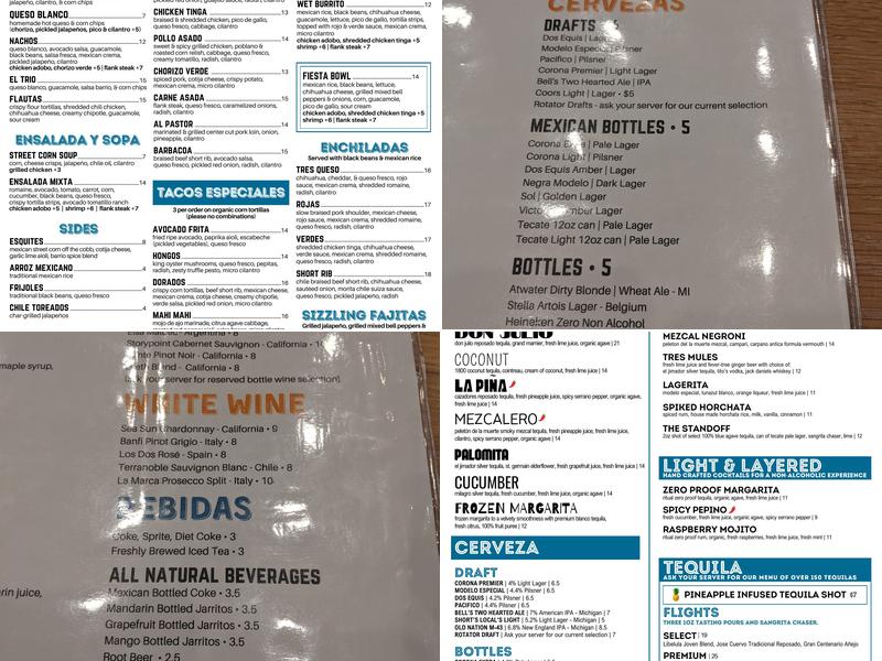 BARRIO COCINA Y TEQUILERIA Menu