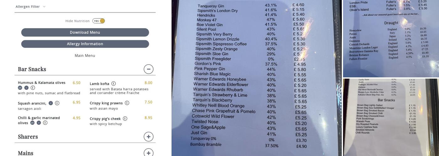 The White House Menu