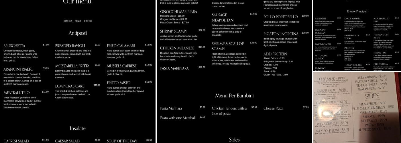 Rialto Menu