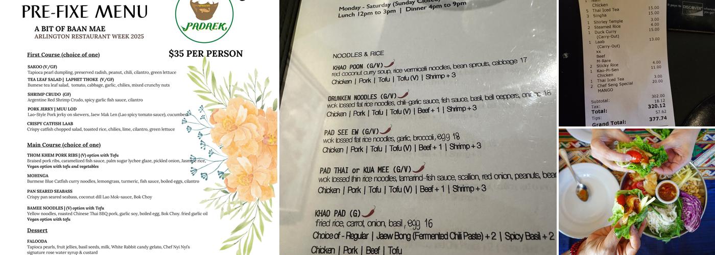 Padaek Menu