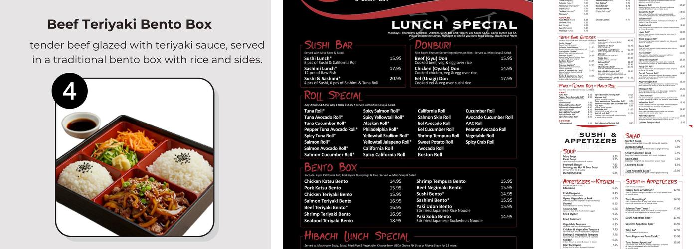 Sapporo Hibachi Steakhouse And Sushi Menu