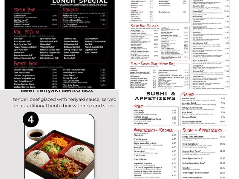 Sapporo Hibachi Steakhouse And Sushi Menu