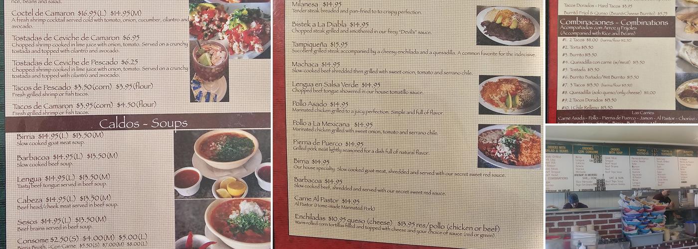 Jalisco Restaurant Menu