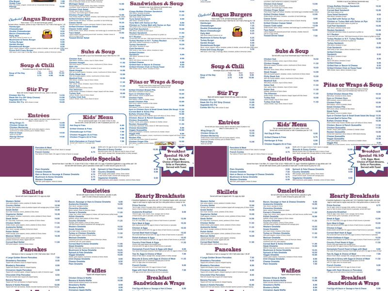 Prime Grill Restaurant & Coney Menu