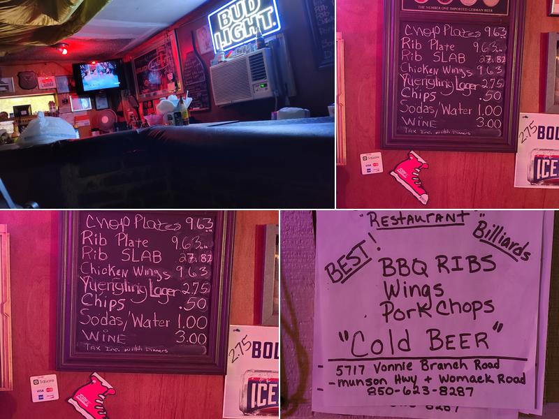 Outer Limits Restaurant Menu