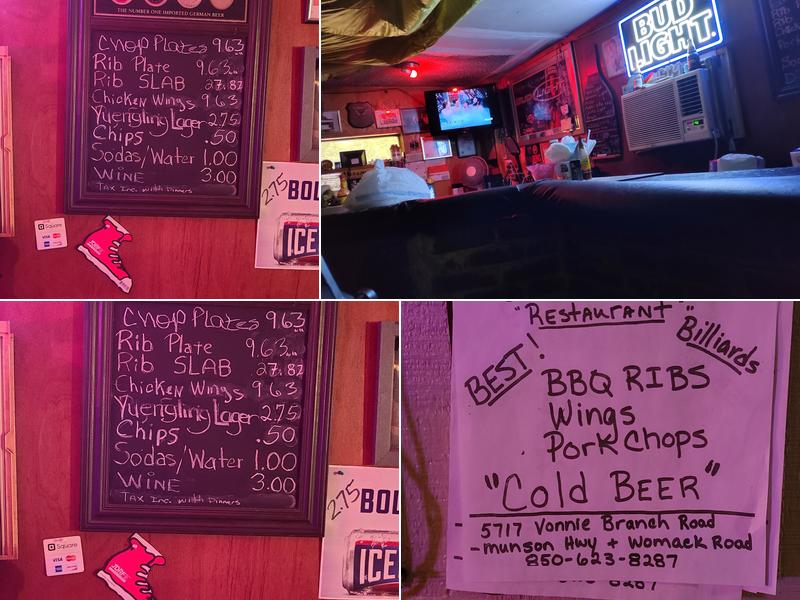 Outer Limits Restaurant Menu