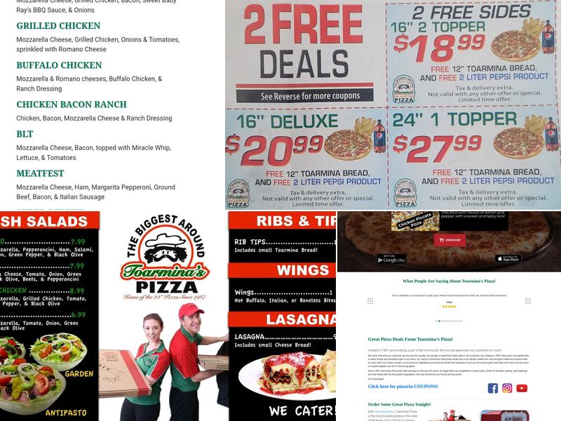 Toarmina's Pizza Menu