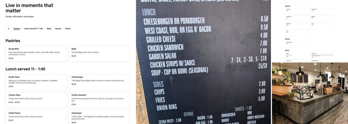 The Coffee Steamer Menu