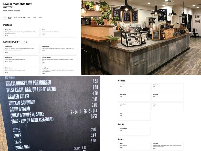 The Coffee Steamer Menu