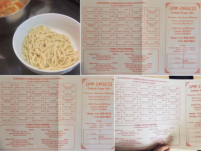 Chin Express Menu