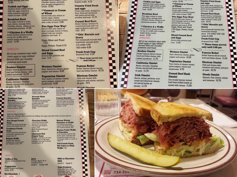 Bode's Corn Beef House Menu