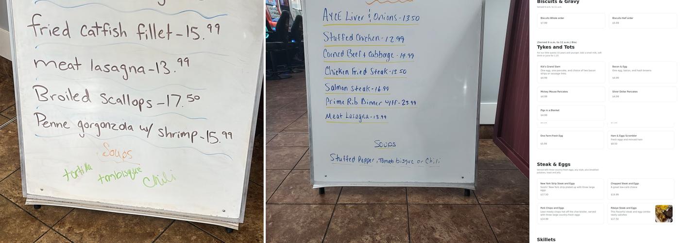 Rich's Deluxe Restaurant Menu