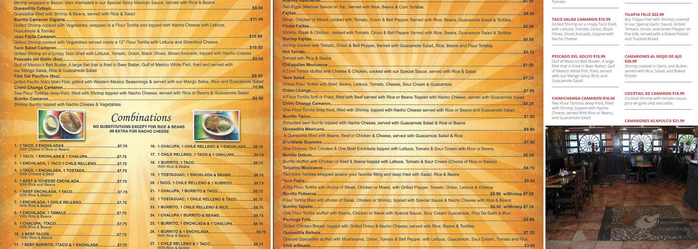 La Potosina Mexican Restaurant Menu