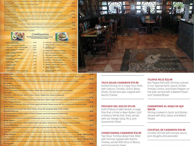 La Potosina Mexican Restaurant Menu