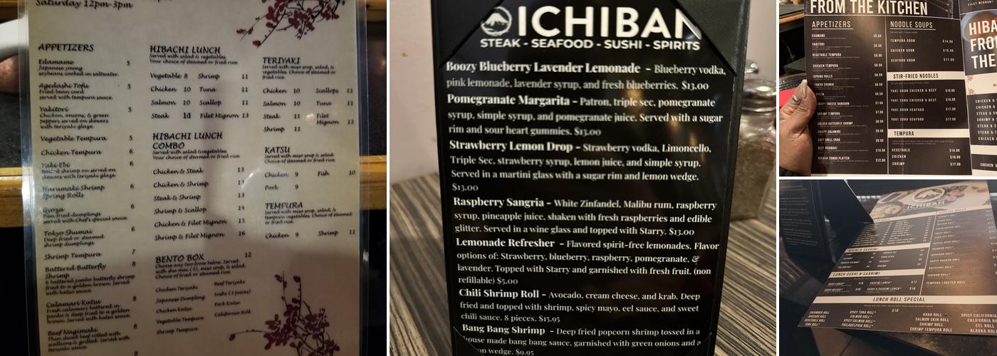 Ichiban Japanese Steakhouse Ann Arbor Menu