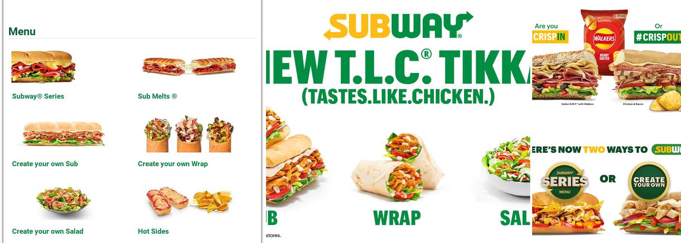 Subway Menu