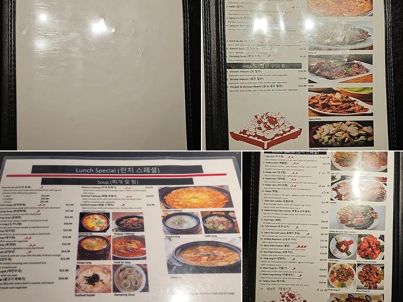 Kimchi Menu