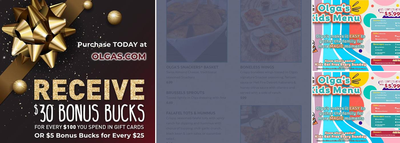 Olga's Kitchen Menu