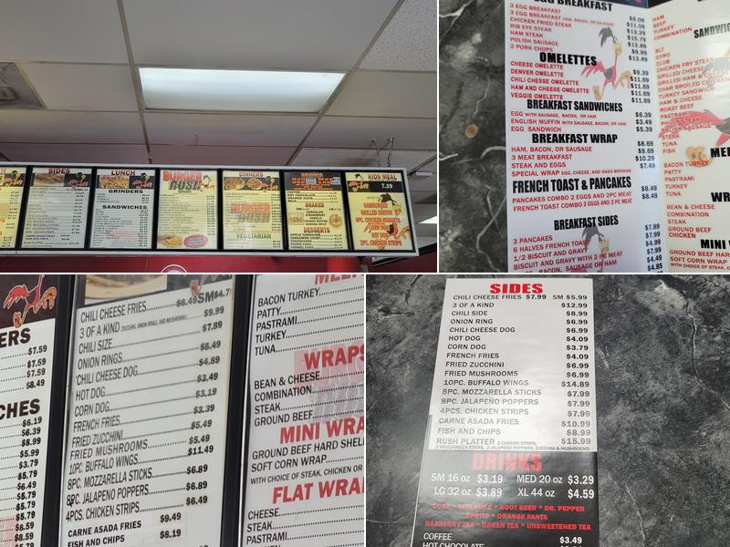 Burger Rush Menu