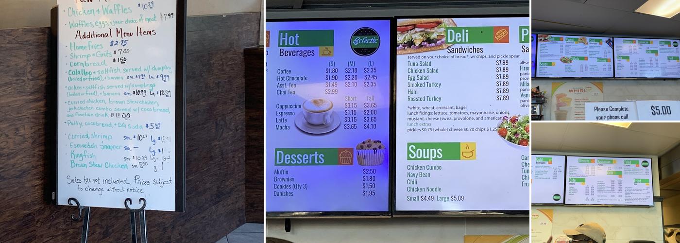 Eclectic Cafe Menu