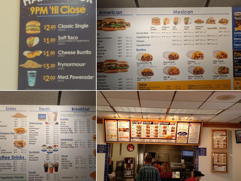 Baker's Drive-Thru Menu