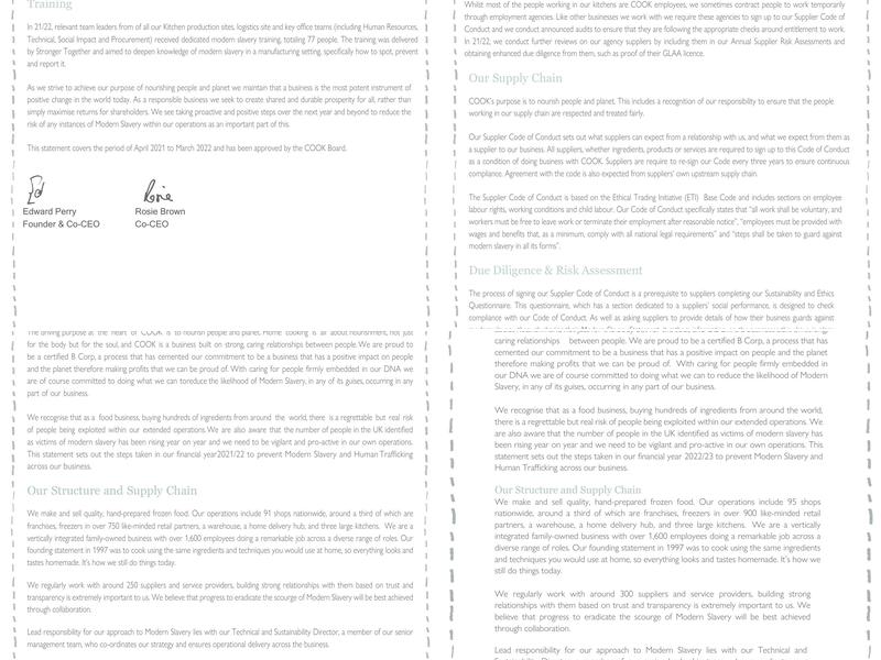 COOK Haywards Heath Menu