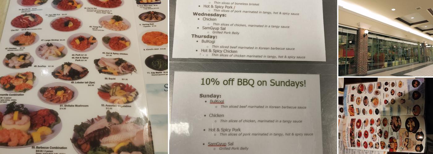 Bi Bim Bab Menu