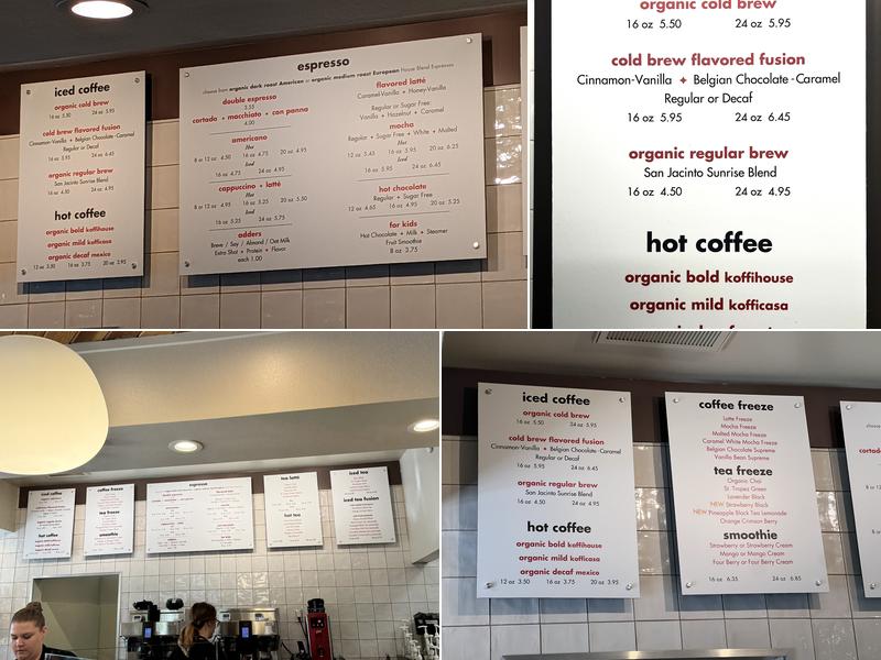 Koffi North Palm Springs Menu