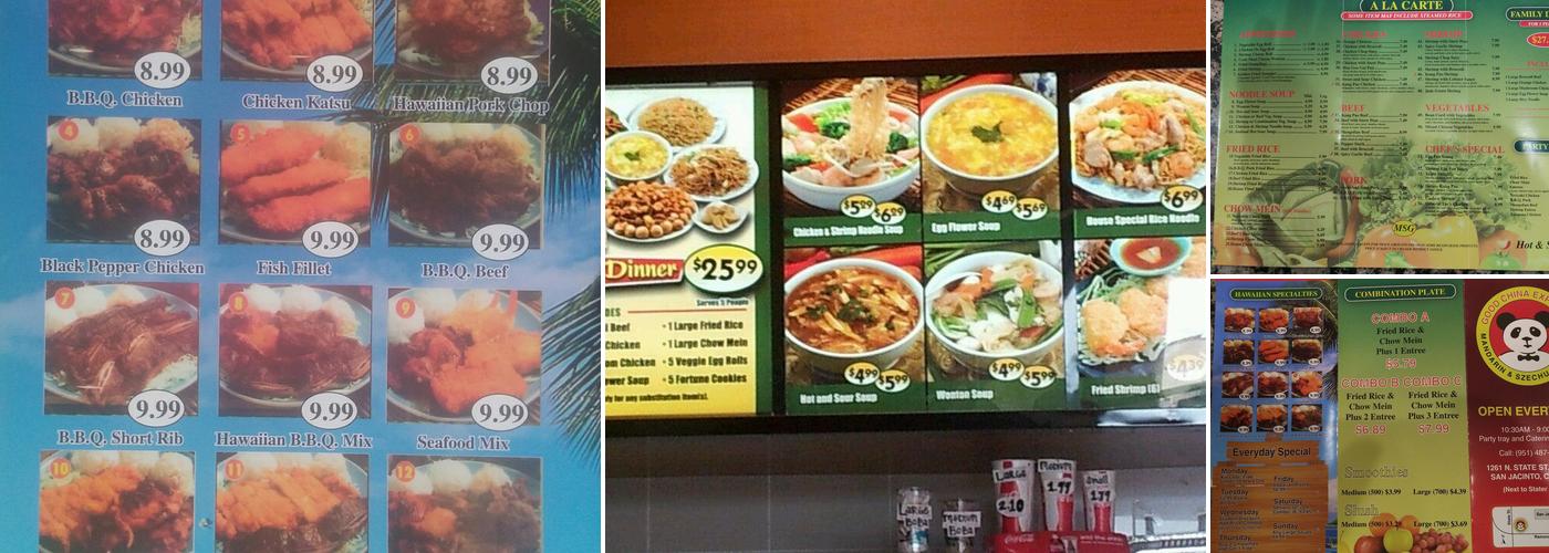 Good China Express Menu