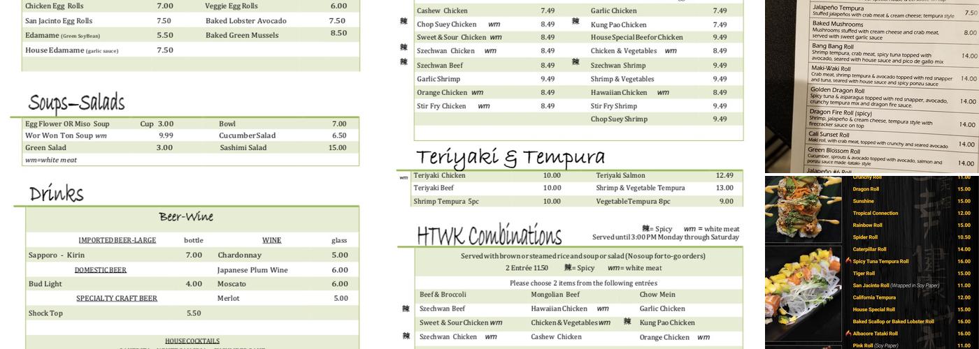 HOT WOK -AKI SUSHI Menu