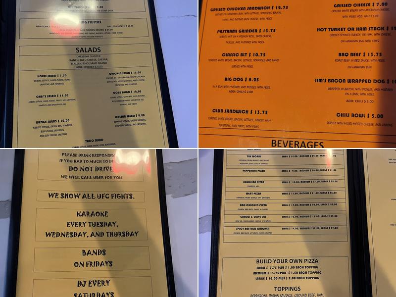 Pitstop Pub Sports Bar & Grill Menu