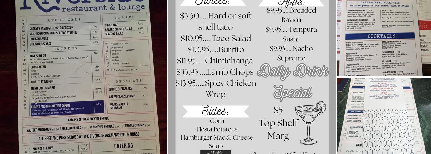 Riverside Restaurant & Lounge Menu