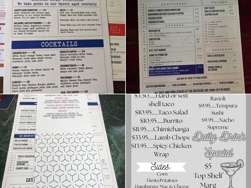Riverside Restaurant & Lounge Menu