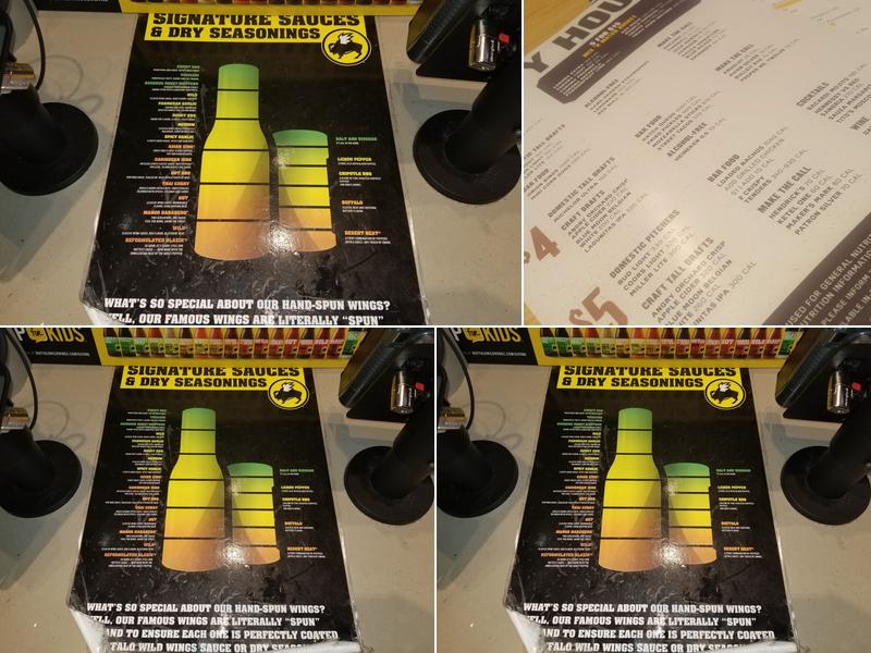 Buffalo Wild Wings Menu