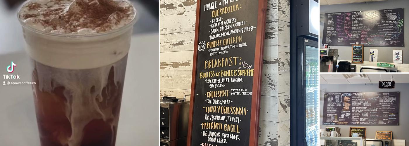 4 Paws Coffee Co Menu