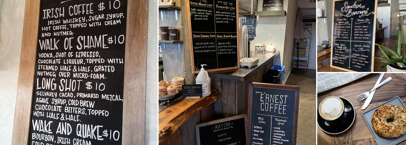 Ernest Coffee Menu