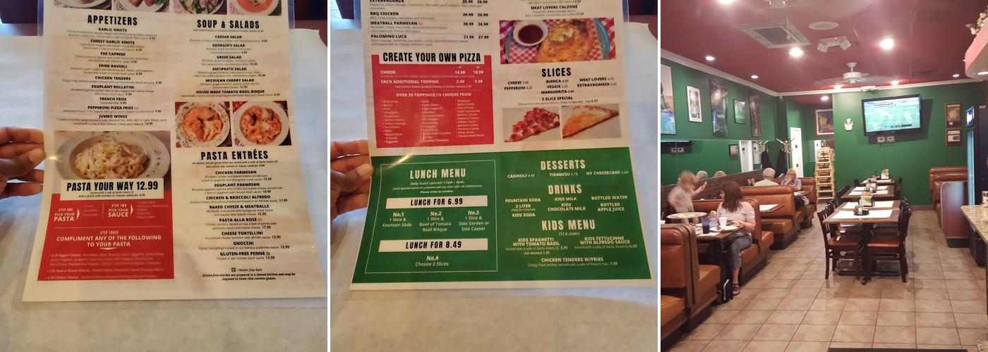Georgio's Pizza & Pasta Menu