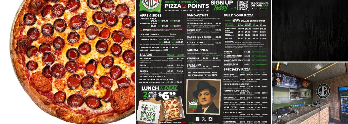 Green Lantern Pizza Menu