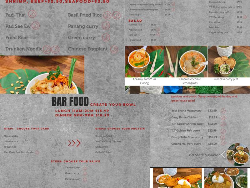 Thai Taste Express Menu