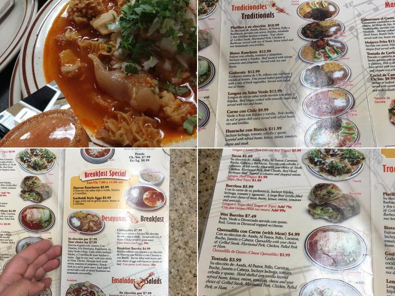 Plaza Garibaldi Restaurant Menu