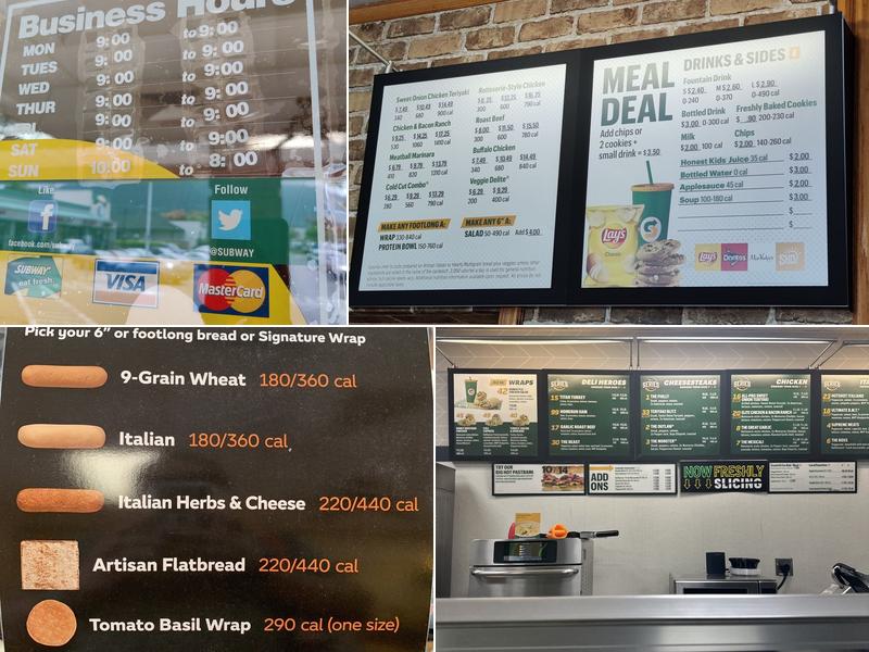 Subway Menu