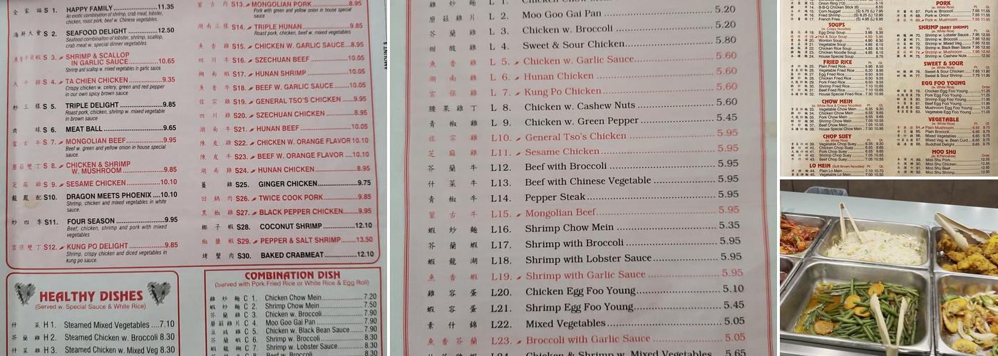 Super China Buffet Menu