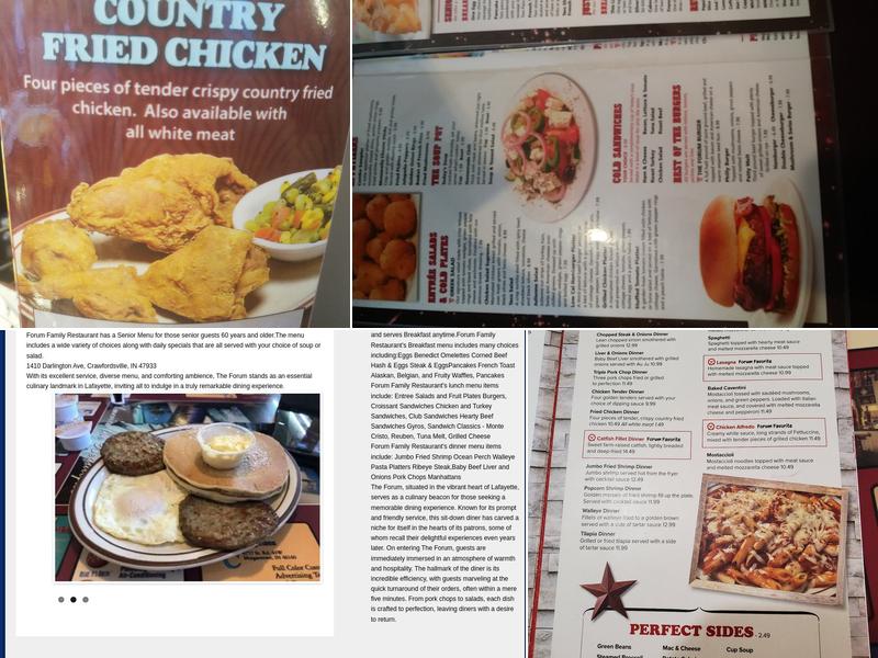 Crawfordsville Forum Family Menu