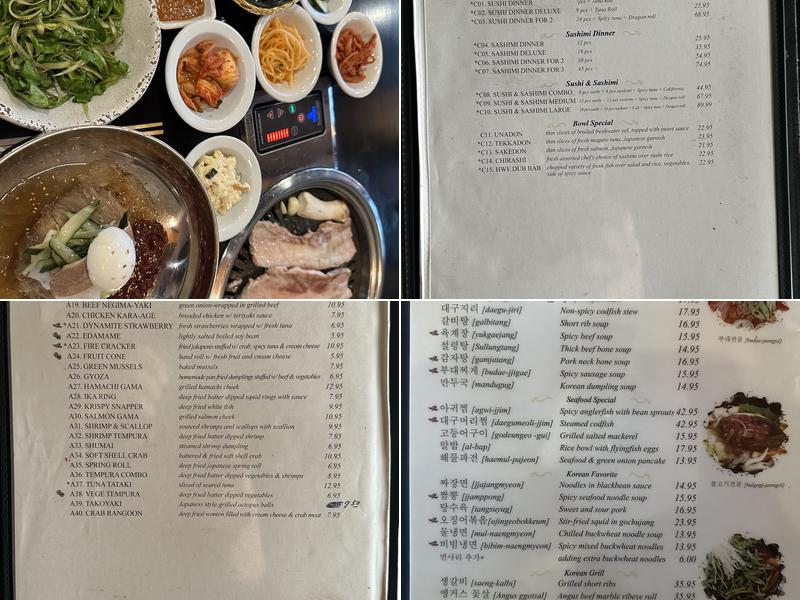 Sapporo Sushi Menu