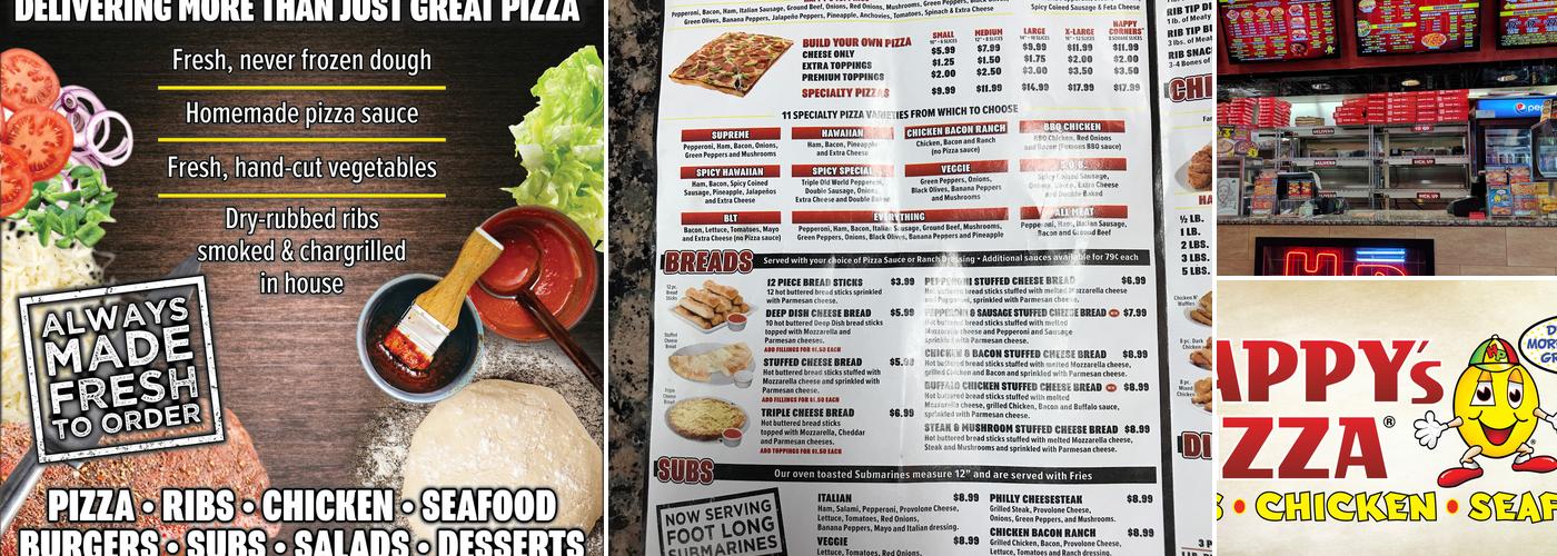 Happy's Pizza Menu