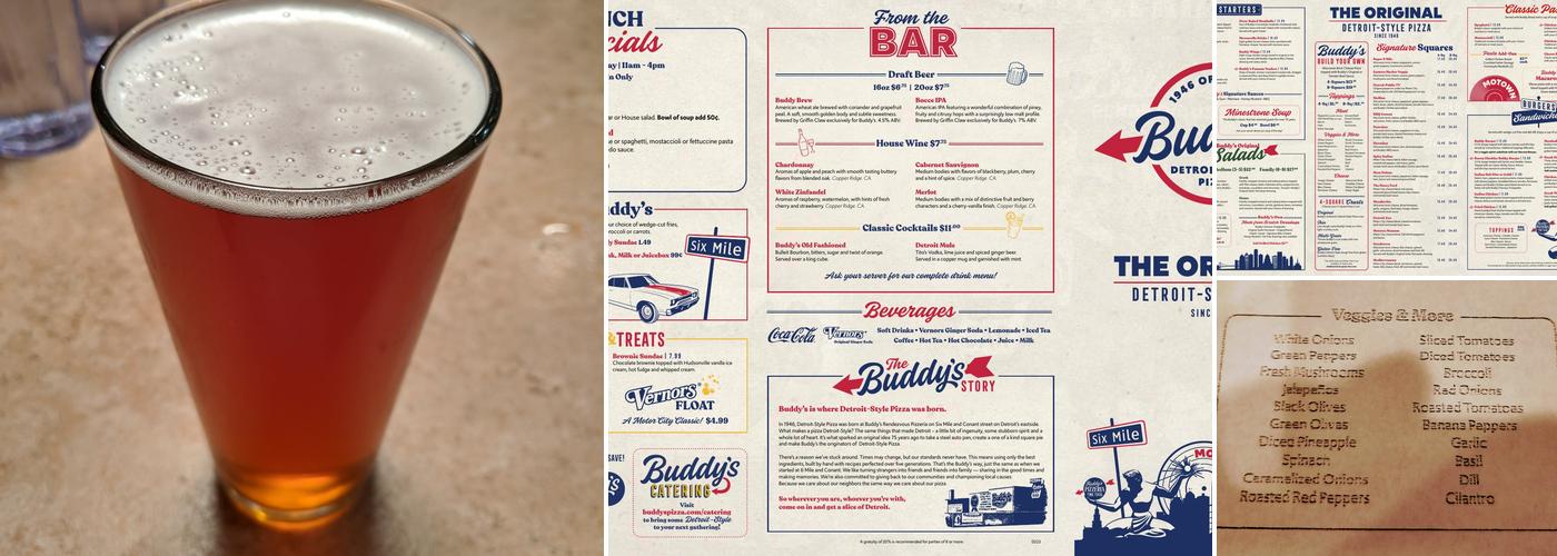 Buddy's Pizza Menu