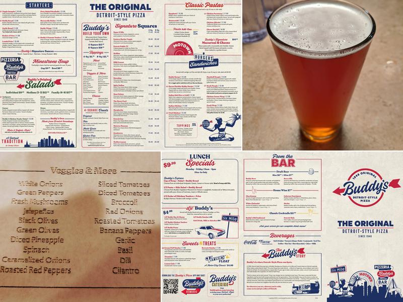 Buddy's Pizza Menu