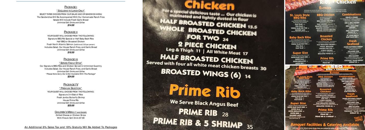The Brass Pointe BBQ Menu