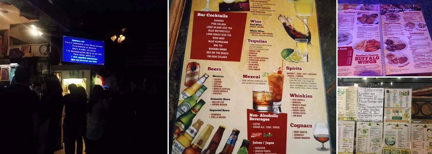 Haydee's Restaurant Menu